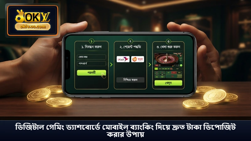 ডিজিটাল গেমিং ড্যাশবোর্ডে মোবাইল ব্যাংকিং দিয়ে দ্রুত টাকা ডিপোজিট করার উপায়